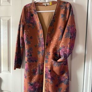 Solitaire Floral Blazer in Brown and Purple